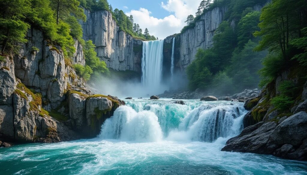 Exploration des merveilles naturelles : Le Saut du Doubs et les spectaculaires gorges du Doubs entre France et Suisse